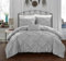 CoutureBridal Grau Hellgrau Bettwäsche 135x200cm 4Teilig Luxus Pintuck Plisseefalten Mikrofaser Wendebettwäsche Set Uni 2 Bettbezug mit Reißverschluss und 2 Kissenbezug 80x80cm