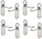 Golden Grace Victorian Scroll Premium Door Handles on Shaped Backplate Lever Latch in Polished Chrome Finish, Epsom Design, 4 Pairs