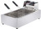 HOME UK Freidora de 20 litros, Freidora de Aceite Profesional Comercial con Panel de Control de Temperatura y Temporizador Ajustable, con Tapa de Acero Inoxidable para Salpicaduras