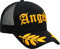 Chiccheria Brand Trucker Baseball Cap – Angels – Einheitsgröße | Sport | Mesh | Größenregulierbarer Druckverschluss | Bekannt aus GQ (Schwarz-Gold)