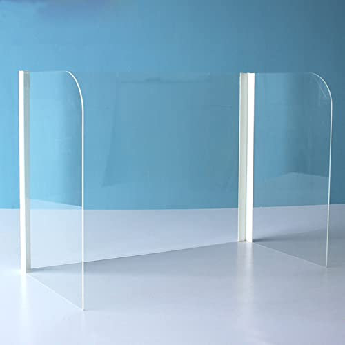 BcofoA Für Atemschutz aus Plexiglas mit , Anti-Kontaminations-Trennsieb Separator Tisch Tresen Office , Transparente Plexiglasplatte als Gegenschutz。 (Color : Clear)