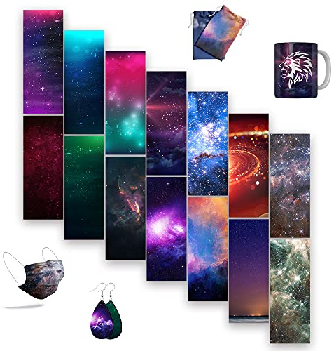 LUCKIGUCK Infusible Transfer Paper Sheets Bundle Pre-Printed Dyed Sublimation Paper Iron on T-Shirt and Mug (Type H, 11.5 * 30.5cm)