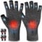 AovYoo 2 Pairs Fingerless Arthritis Compression Gloves Raynauds Gloves Rheumatoid Osteoarthritis Wrist Supports -Hand Pain Relief (L, Non-slip)