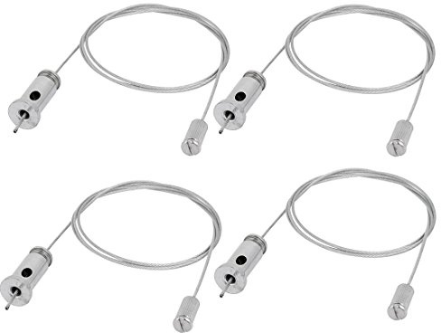 Ruilogod 4pcs 80cm Lighting Suspension Cable Hanging Chain Knurled Attachment Head (id: c3f d83 c1f 14c 342