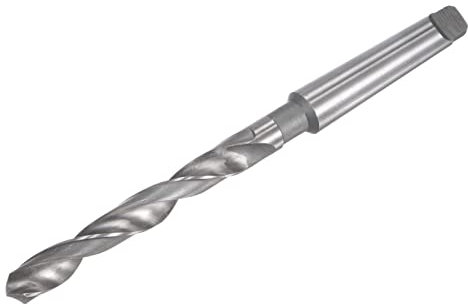 sourcing map 14mm Schnellarbeitsstahl Spiralbohrer mit MT2 Morsekegel Schaft 215mm Gesamtlänge