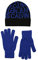 Calvin Klein Jungen Ckj All Over Logo Solid and Glove Set Beanie-Mütze, Mehrfarbig (Surf The Web), 8-16 Jahre