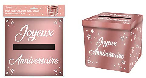 SV SURPRISEZ-VOUS - URNE Anniversaire Rose Gold MÉTAL