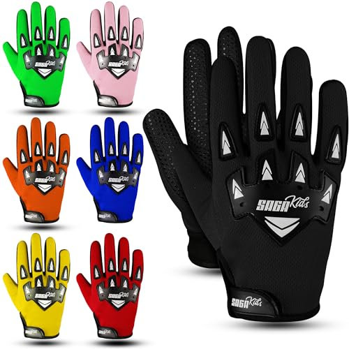 SAGA SPORTS Gants de vélo pour Enfants durables et Confortables, Gants de Motocross Parfaits pour Votre Enfant