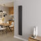 Anthracite Vertical Radiator Oval Double Panel Designer Tall Radiators 1800x236mm Central Heating Radiators