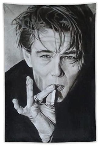 NANXIANG Leonardo Dicaprio Star Handsome Poster Bild Druck Polyester Tapisserie Wandfarbe Kunst Tapisserie De