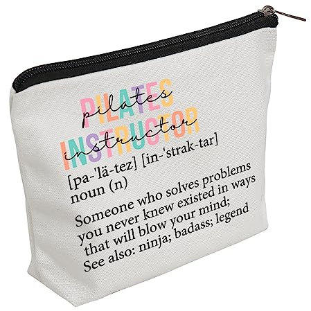 WZJHCL Pilates-Lehrer, Wertschätzungsgeschenk, Pilates-Lehrer, Definition, Make-up-Tasche, Pilates-Lehrer, Trainer, Kosmetik-Set, Pilates-Leben, Geschenk (Pilates-Lehrer)
