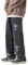High Street Cross Patch Jeans Herren Trendige Marke Hip-Hop Hübsche Gerade Lose Lange Hosen mit Weitem Bein(Schwarz,M)