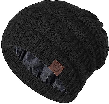 Century Star Mütze Damen Wintermütze Beanie Damen - Warm, weich und ohrenbedeckend Schwarze