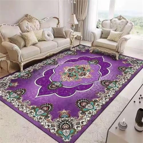 Kunsen teppichläufer Abstraktes Wohnzimmer Teppich Angebote lila Outdoor-Teppich industrial140X200CM