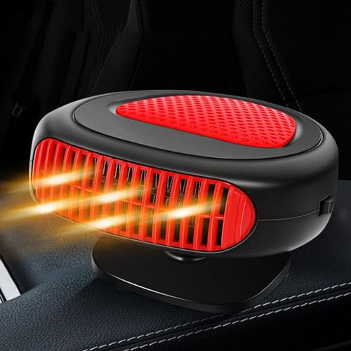 Vuirrm 2 in1 Portable Fast Car Heater Defroster, Car Warm Air Blower, Portable Fan Window Defroster Demister, 12V/150W Windshield De-Icers Defogger for Winter Car Glass