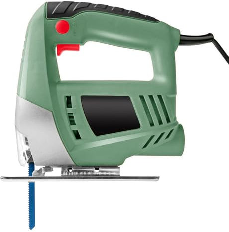 Seghetto Alternativo Elettrico 400W per Legno, Metallo e Plastica - 230V, 3000 giri/min, 2 Lame Incluse, Base Inclinabile 45°