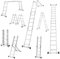 COSTWAY 7 in 1 Alu Leiter 4,6 m, Mehrzweckleiter Aluminium mit Tragkraft 150 kg, Klappleiter Treppenleiter 4x3 Stufen, Multifunktionsleiter Klappbar für Zuhause & im Freien