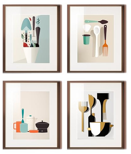 Hochwertiges Poster&Kunstdruck-Set (A3/A4) mit individuellem Charakter I Extra 300g Fotopapier I Dekoration Heimzimmer I ohne Bildrahmen I Made in Germany I (Art Deco, A3, Kitchen)