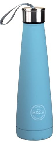 B&Co 450ml Conical Thermal Bottle Flask - Duck Egg Blue
