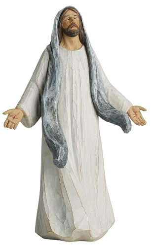 ShineOnAngel Jesus Christus mit offenen Armen Statue (weiß)
