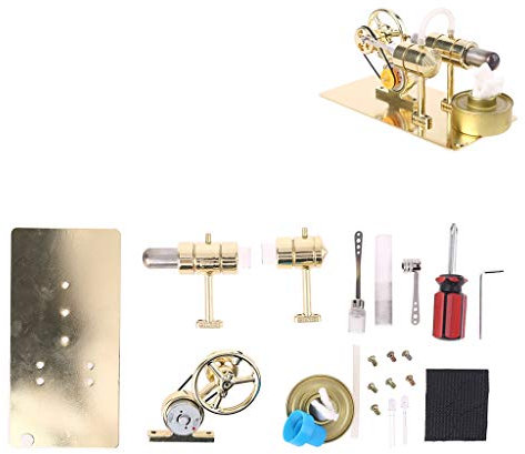 Heißluft Ganzmetall Stirling Motor Stromerzeuger Motor Modell Stromgenerator Stromerzeuger