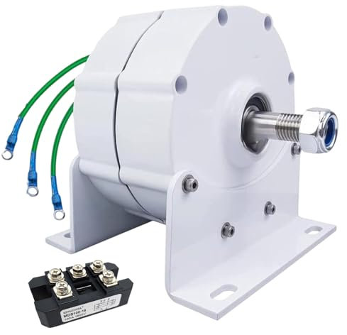 twostronking 12 V, 24 V, 48 V Permanentmagnet-Generator, 1000 W Wasserradgenerator, Mit Gleichrichter, Gehäuse Aus Aluminiumlegierung, 600 U/Min, Getriebeloser Antrieb, 90% Umwandlungsrate,48V