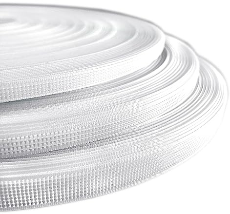 Polyester-Wale zum Nähen, Kunststoffkorsett, Stäbe, Basteln, Nähzubehör, Kleider, Taschen, 46 m Rolle, Weiß 101, 10 mm