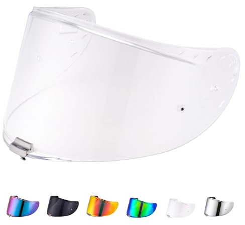 Helmvisier für FF327 Challenger,Motorradhelm Visier,Motorrad Windschutz Helm Objektiv,Helm Visier mit Anti-Beschlag-Nagelbefestigung (Transparent)