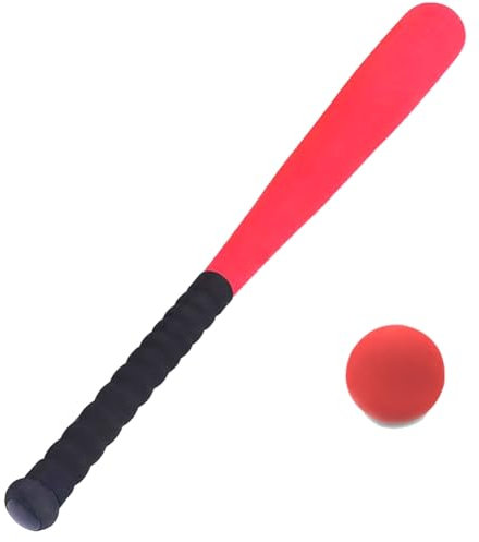 Swiixxer Baseball Bat Ball Set 64cm Funny Games Kids Bat for Adults Kids Light Baseball Bat with Training Ball Red