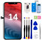 EFaith für iPhone 14 Display 6,1 Full-HD-LCD-Display, 3D-Touchscreen-Digitalisierer, Rahmen mit Reparaturwerkzeug-Set, gehärtetem Glas für Modell A2649, A2881, A2884, A2883, A2882