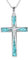 YAFEINI Kreuz Kette Sterling Silber Türkis Kreuz Kette Silber 925 Kreuz Anhänger Geschenke für Frauen Schmuck