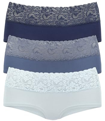 VIVANCE Damen Panty | mit Spitze im 3er-Pack, Basic