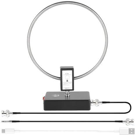 Uxsjakjsd GA800 Active Loop Antenna HF Shortwave Radio 10KHz-159MHz Antenna for Indoor Outdoor Ham Radio SW MW SSB