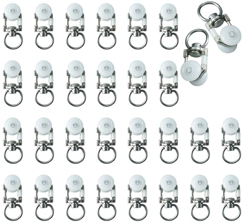 CTForest 30 PCS Galet Rail Rideau, Accessoire Rail Rideau, pour Suspendre des Rideaux