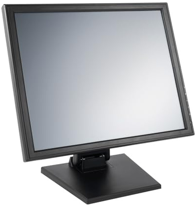Monitor portatile, schermo touchscreen, 17 pollici, risoluzione 1280 x 1024, resistente a 4 fili, porta USB/VGA, per POS/cassa/gastronomia, inclusa penna e cavo di alimentazione