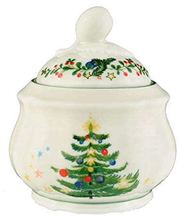 Seltmann Weiden Azucarero 0,21 L Marie Luise Navidad, Porcelana, Verde/Multicolor, 8.9 x 8.9 x 10.3 cm