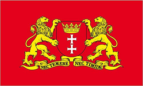 Fahne/Flagge Polen - Danzig Wappen 90 x 150 cm