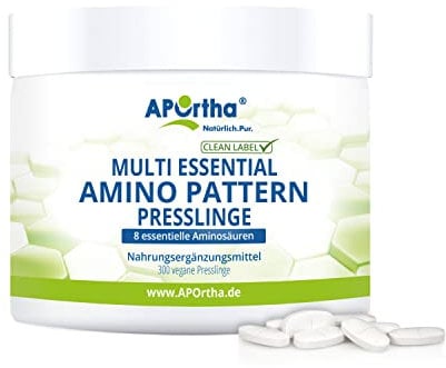 APOrtha Multi essential Amino Pattern I 300 Presslinge mit 8 essentiellen Aminosäuren nach Prof. Dr. Lucà- Moretti für optimierte Eiweißversorgung I Aminosäuren Tabletten komplex hochdosiert EAA vegan