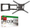 Barkan 64cm Long TV Wall Mount, 13-86 inch Full Motion Articulating - 4 Movement Flat/Curved Screen Bracket, Holds up to 56kg, Patented, Extra Stable, Fits LED OLED LCD