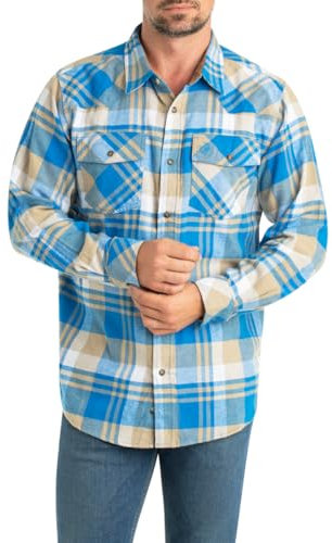 Legendary Whitetails Herren Shotgun Western Flannel Shirt Hemd mit Button-Down-Kragen, Liberty Range Plaid, XL