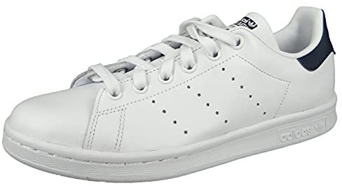 adidas Mens Stan Smith Sneaker, Core White/Dark Blue/Dark Blue,40 2/3 EU