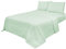 Voice7 Non Iron Duck Egg 4pc Sheets Set (Fitted Sheet + Flat Sheet + Pillow Cases Pair) Percale Super Poly Cotton Bedding Sets (Duck Egg, Double)