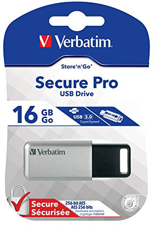 Verbatim 98664-16GB Store' n' Go Secure Pro (PC/MAC) USB 3.0 UFD