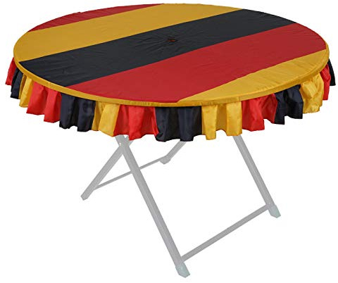 Mendler Tischdecke HWC-D18, Ø115cm, Deutschland, WM, EM | Biergartentisch-Husse, Tischhusse,