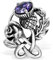 WithLoveSilver 925 Sterling Silber Keltischer Klassischer Schottischer Stil Distel Herz Rose Simulierter Kubischer Zirkonia Brosche Pin, Edelstein, Kubischer Zirkonia