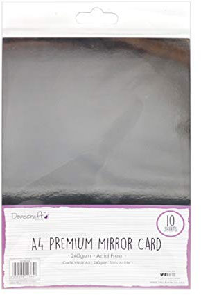 Dovecraft Essentials A4 Mirror Card-Silver, Multi Colour, 1
