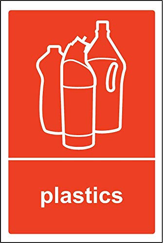 Recycling bin sign Plastics - 1.2mm Rigid plastic 200mm x 150mm