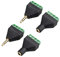 Jopto 2 Set 3.5mm 4 Pole Balun Converter Plug Connector Adapter - Audio Video AV PC Male to 4-Pin Screw Solderless Terminal Female for Stereo Sound Headphone Headset Microphone Earphone CCTV