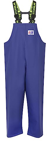 Stormline Stormtex 669B Midweight Waterproof PVC Bib and Brace for Farming, Commercial Fishing, Workwear, Angling - Blue (Xtra-Large)