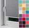 Home-Vision® Premium Plissee Faltrollo ohne Bohren mit Klemmfix, Kollektion „Melange” Leinenoptik Blickdicht Sonnenschutz Jalousie für Fenster & Tür (Grau, B75cm x H200cm) Modern Klemmträger